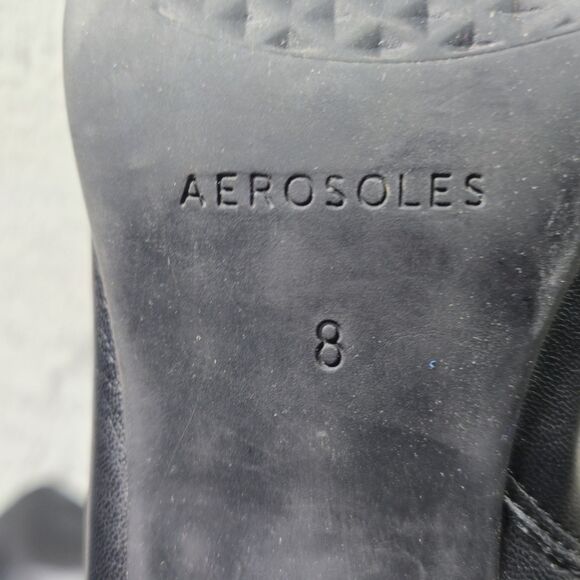 Areosoles "Renr" Cinnamon Womens Size 8M Retro Black Flexible Heeled Ankle Boots - Picture 9 of 10